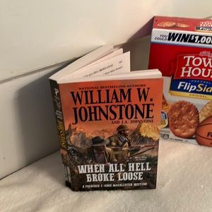 Title of this book is “When All Hell Broke Loose” A western,